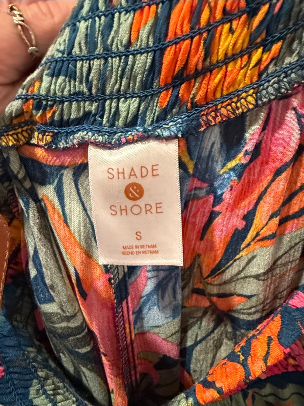 Shade & Shore Tropical Wide Leg Pants in Bright Pink, Orange, Blue - Picture 3 of 3